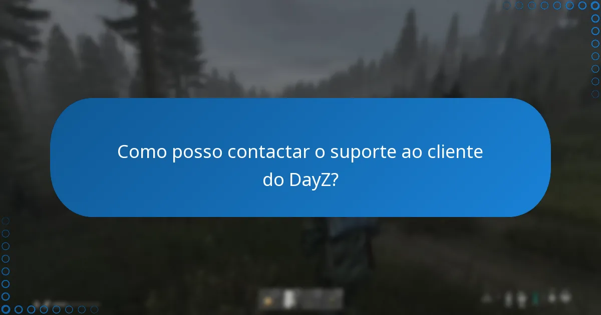 Como posso contactar o suporte ao cliente do DayZ?