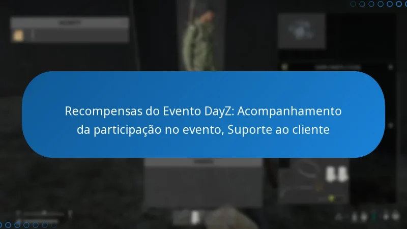 Recompensas do Evento DayZ: Acompanhamento da participação no evento, Suporte ao cliente