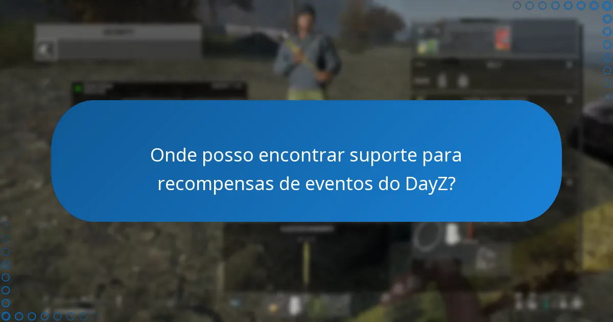 Como posso resolver problemas com as recompensas de eventos do DayZ?